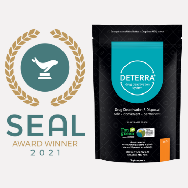 SEAL Award logo and Deterra Pouch