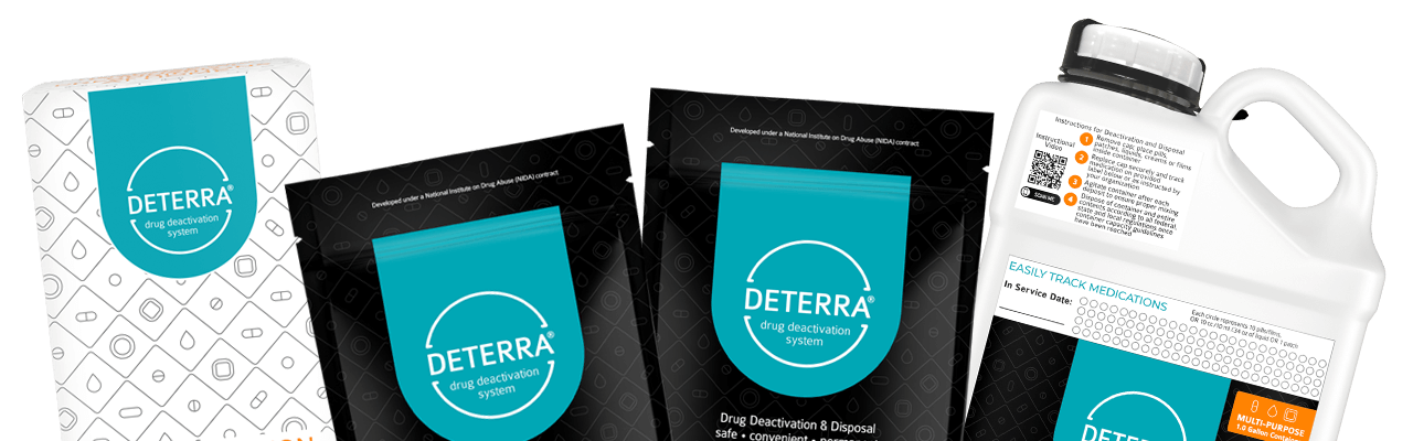 a collection of Deterra products