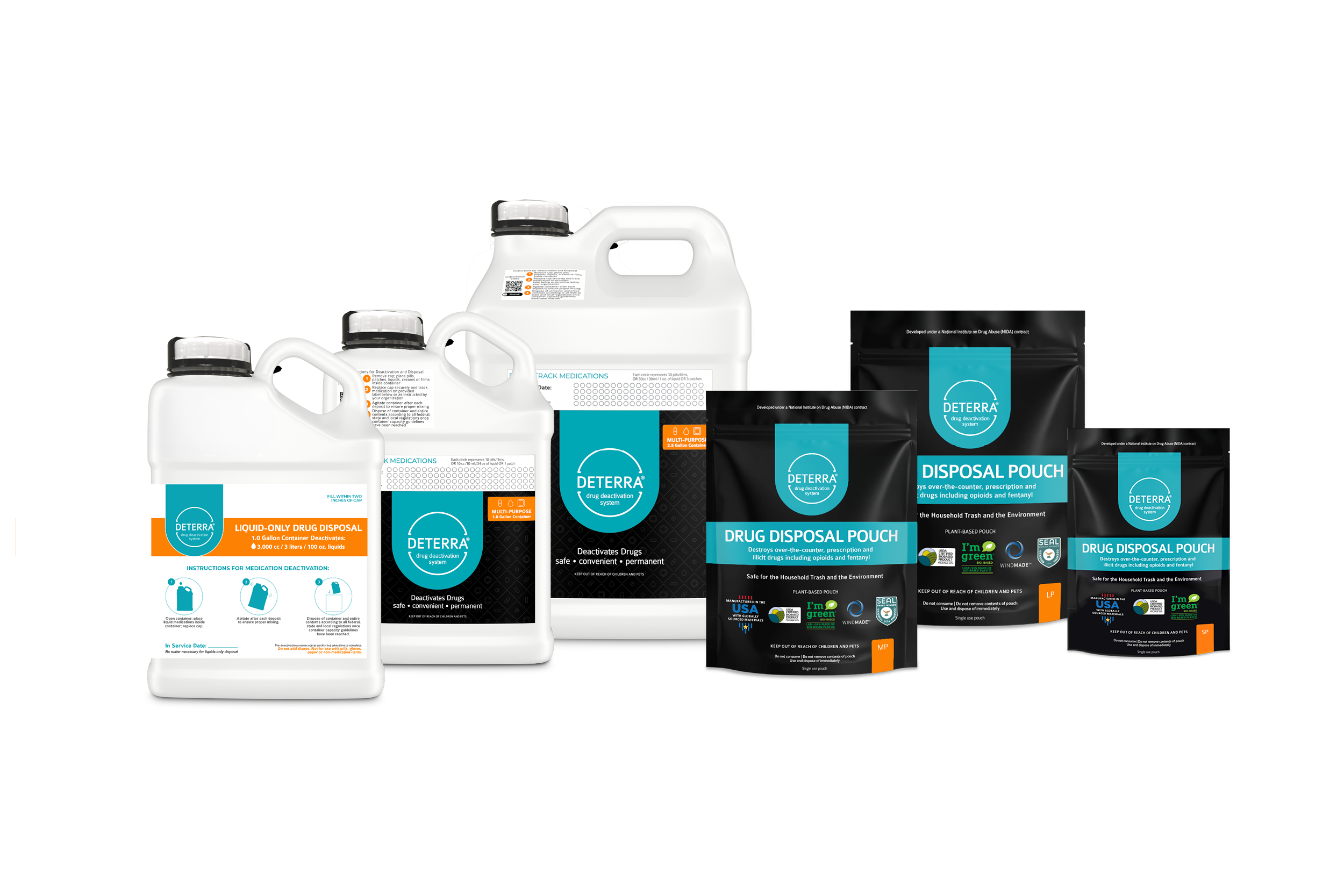 Deterra Drug Disposal Product Offerings group image
